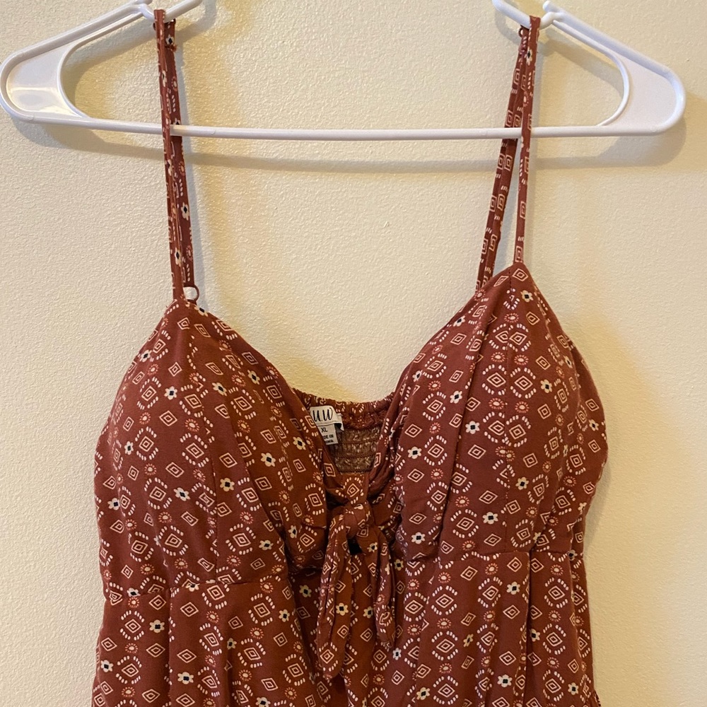 Burnt orange cropped leg jumpsuit - A.U.W - XL